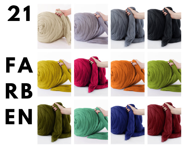Chunky Wool: Giant Yarn PREMIUM - 21 colors from 0,5-4,5 Kg